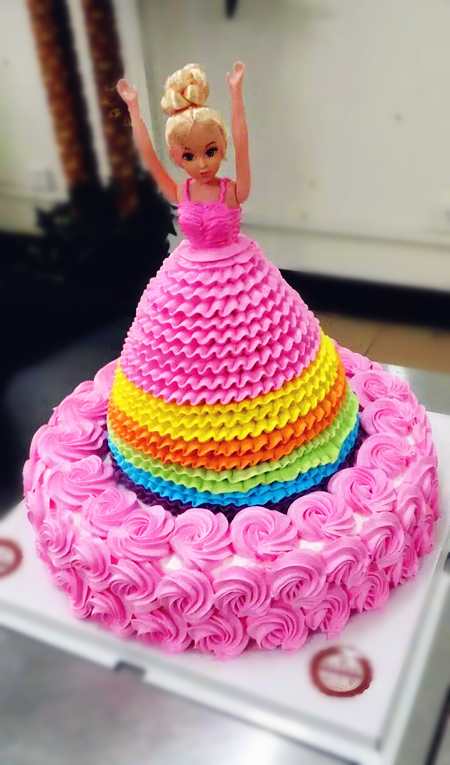 芭比公主蛋糕,百变造型来了,学做芭比蛋糕,拿走吧